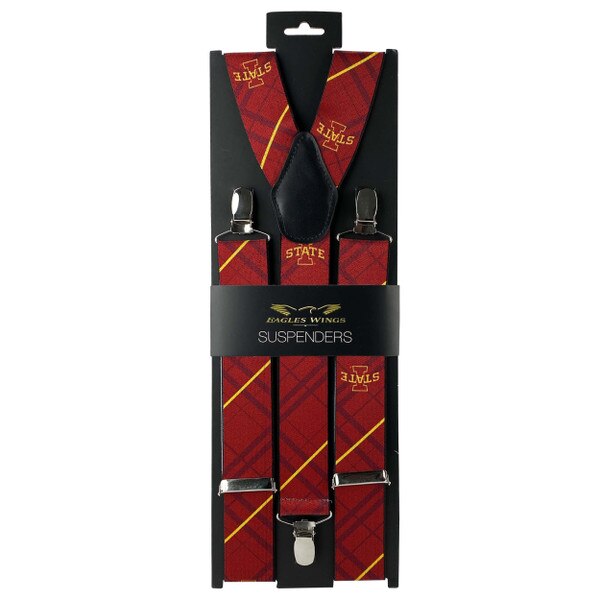 Eagles Wings I-State Cardinal and Gold Oxford Suspenders
